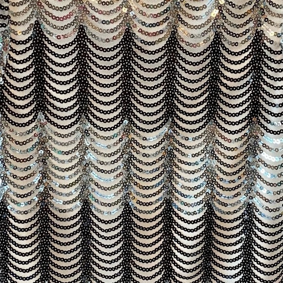 CHARLOTTE RUSSE Flat Sequin Striped Dress, sz Med - Picture 6 of 12